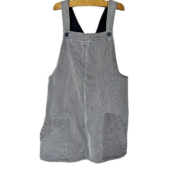 Zara Girls Overall Pinstripe Dress - Picture 1 of 6